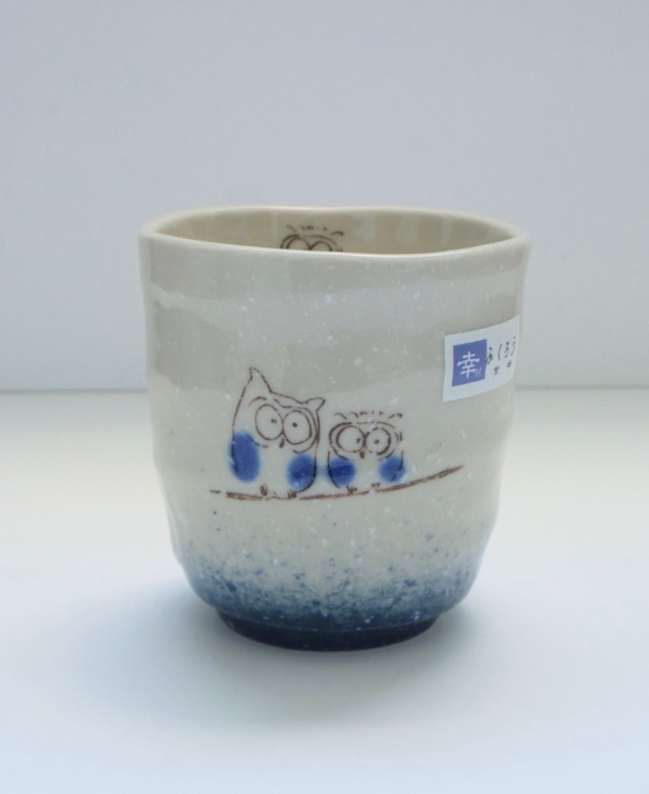 Blue Owl Tea Cup