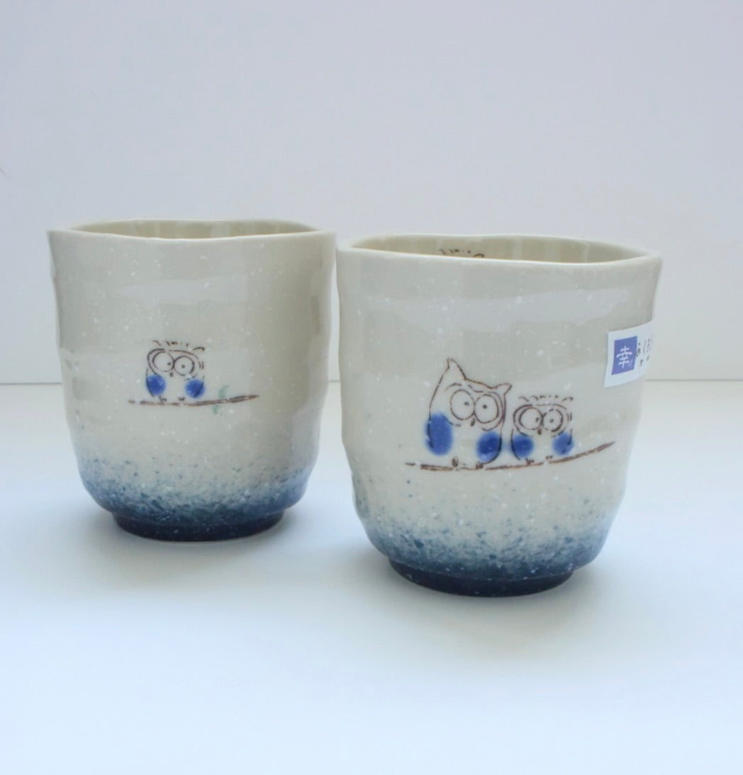 Blue Owl Tea Cup
