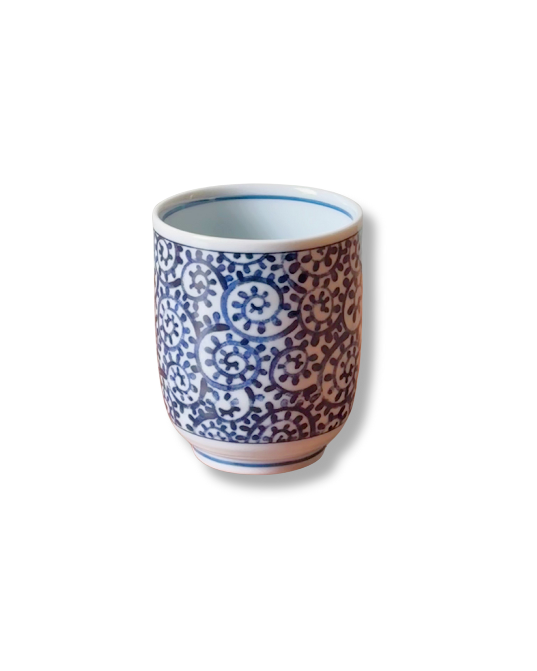 Blue Spiral Tea Cup